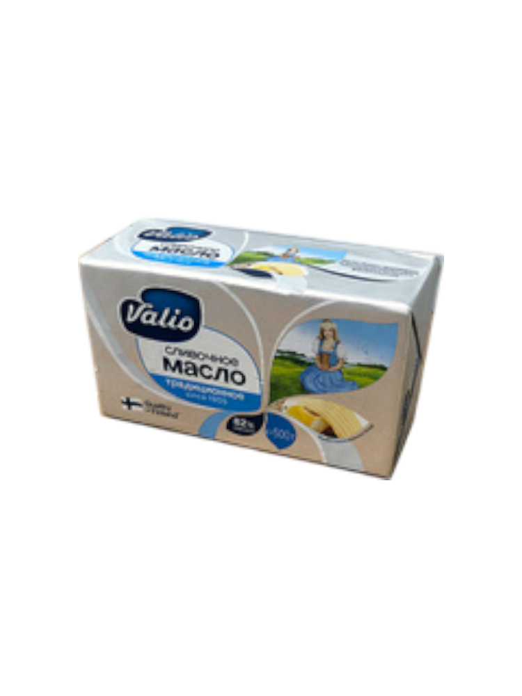МАСЛО VALIO КИСЛОСЛИВОЧНОЕ НЕСОЛЕНОЕ 82% 500Г ФОЛЬГА